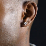 Solitaire Stud Earrings (White Gold)