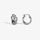 Iced Infinity Thorn Earrings - White