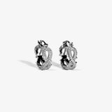 Iced Infinity Thorn Earrings - White