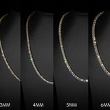 Round-Cut Tennis Necklace in Yellow Gold