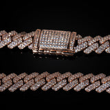 8mm Prong Cuban Link Chain (Rose Gold)