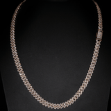 8mm Prong Cuban Link Chain (Rose Gold)