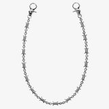 Barbed Wallet Chain - White