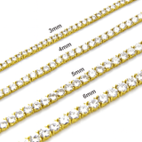 Round-Cut Tennis Bracelet in Yellow Gold