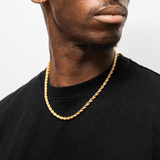 5mm Rope Chain in Yellow Gold