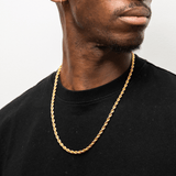 5mm Rope Chain in Yellow Gold
