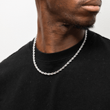 5mm Rope Chain in White Gold