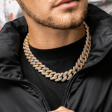 Cuban Style Chain, 18mm Iced Cuban Link Chain