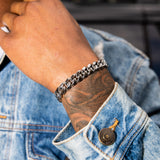 Cuban Link Bracelet, 10mm Miami Cuban Link Bracelet in White Gold