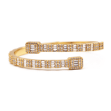 Baguette Bangle in Yellow Gold