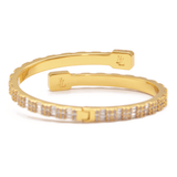 Baguette Bangle in Yellow Gold