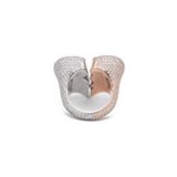 Two-Tone Diamond Broken Heart Ring