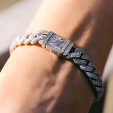 10mm Diamond Prong Link Bracelet in White Gold