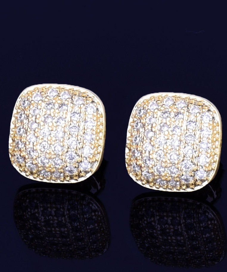 Round-Edge Earrings, 10mm Round-Edge Earrings