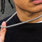 Round-Cut Tennis Necklace in White Gold