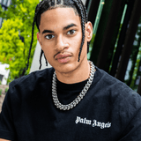 White Gold Chain, 18mm Miami Cuban Link Chain in White Gold