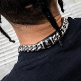 White Gold Chain, 18mm Miami Cuban Link Chain in White Gold