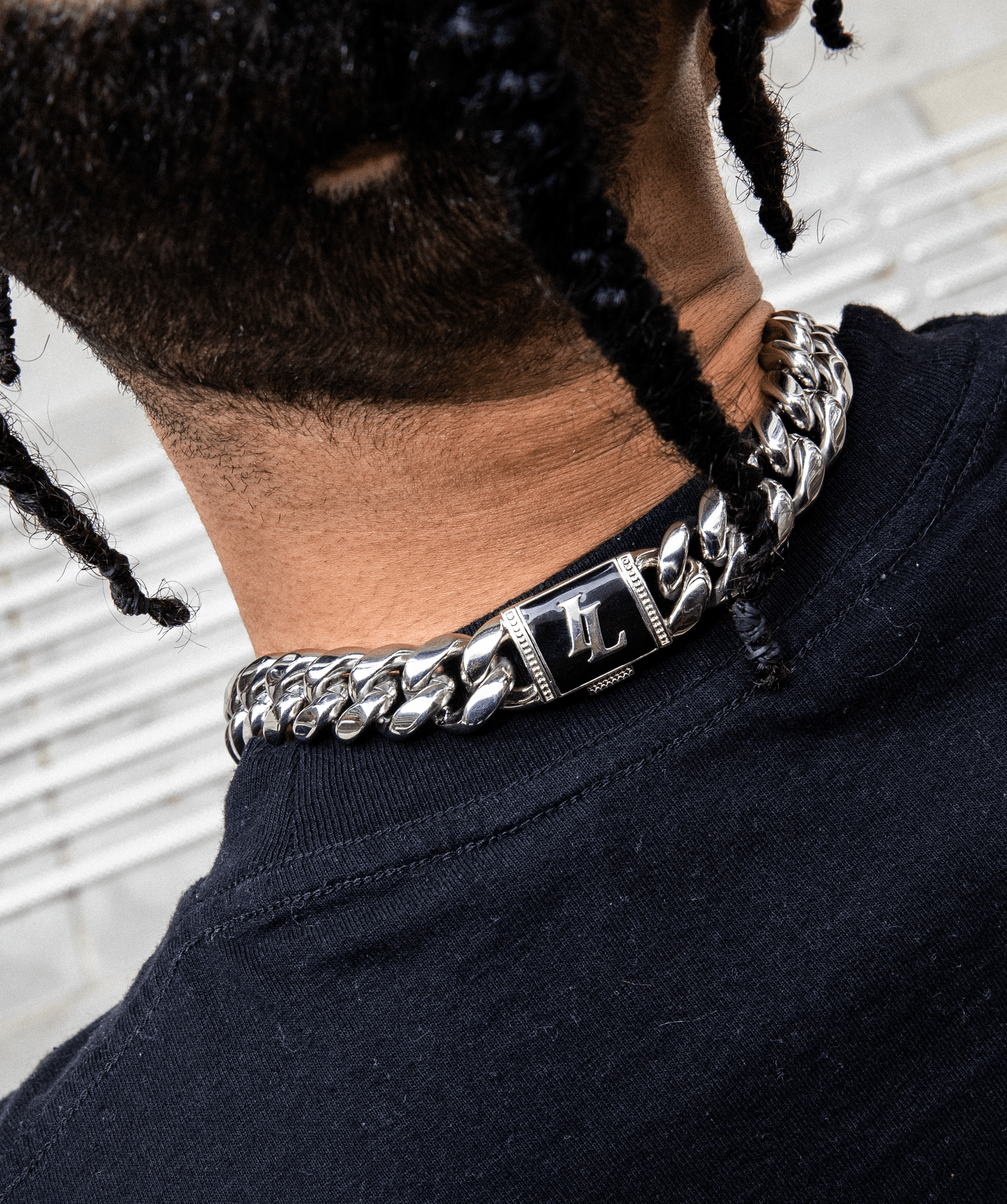 White Gold Chain, 18mm Miami Cuban Link Chain in White Gold