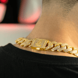 19mm Cuban Link Chain, 19mm Diamond Prong Link Chain