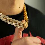 19mm Cuban Link Chain, 19mm Diamond Prong Link Chain