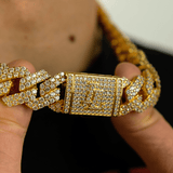 19mm Cuban Link Chain, 19mm Diamond Prong Link Chain
