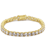 Round-Cut Tennis Bracelet in Yellow Gold