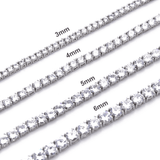 Round-Cut Tennis Bracelet in White Gold