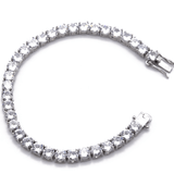 Round-Cut Tennis Bracelet in White Gold