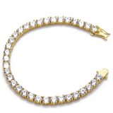 Round-Cut Tennis Bracelet in Yellow Gold