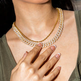 Cuban Link Necklace, 12mm Iced Cuban Link Necklace