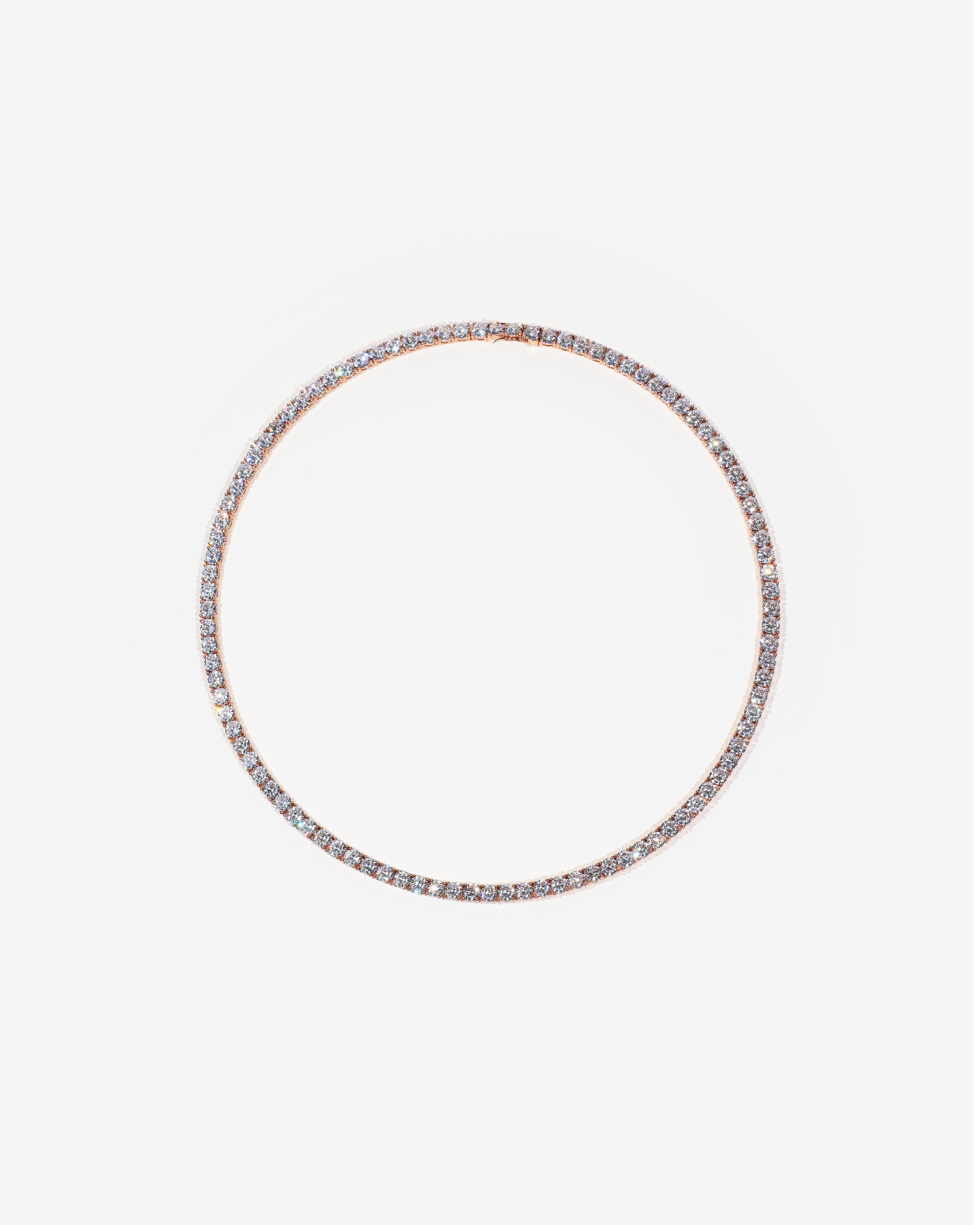 Diamond Tennis Chain | colour:rose | Product view