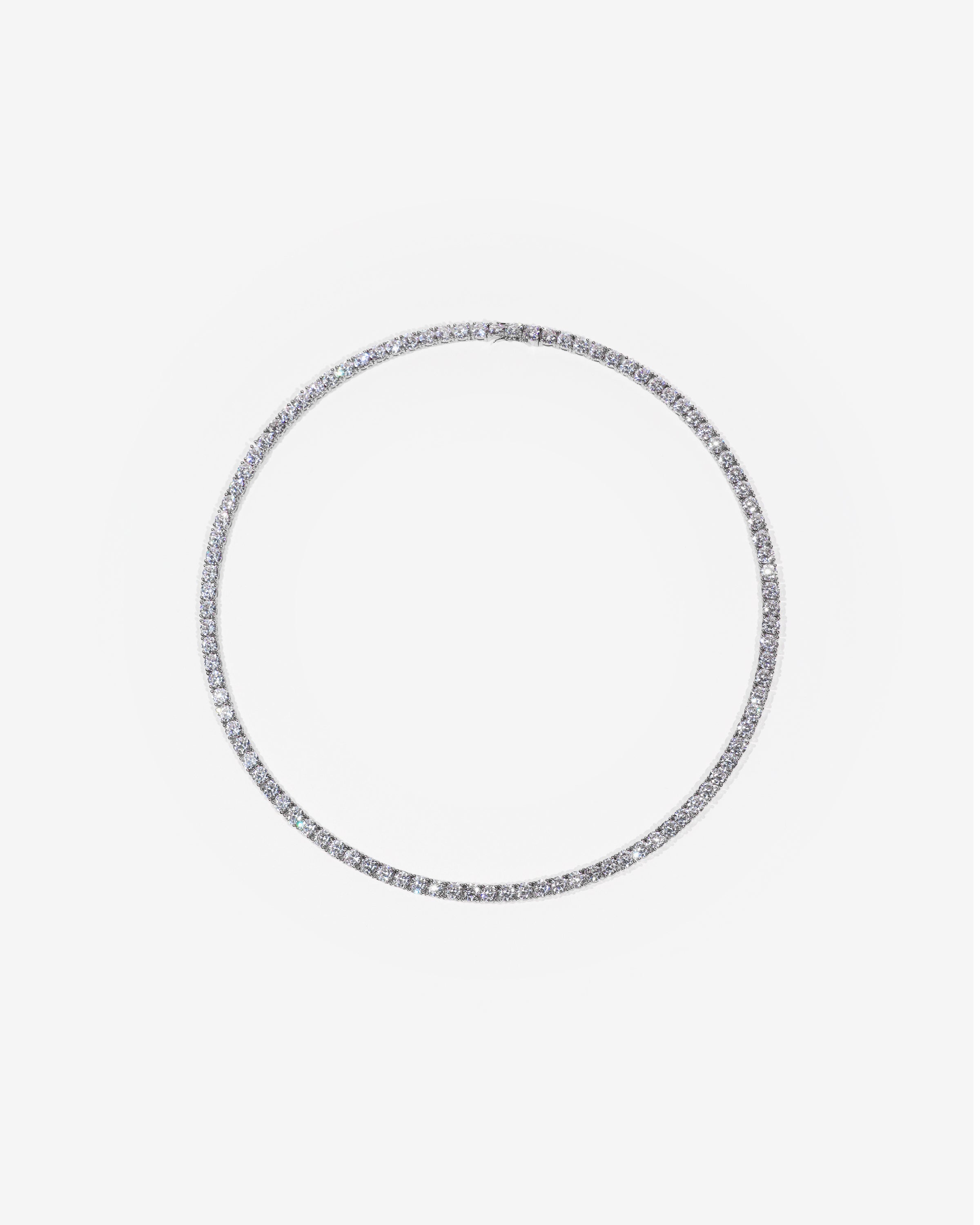 Diamond Tennis Chain | colour:white | Product view