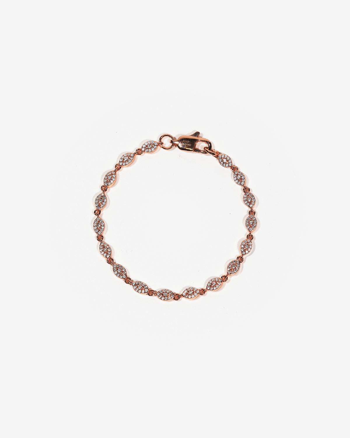 3mm Eye Bracelet | colour:rose | Product view