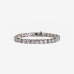 Diamond Tennis Bracelet | colour:white | Product view