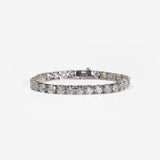 Diamond Tennis Bracelet | colour:white | Product view