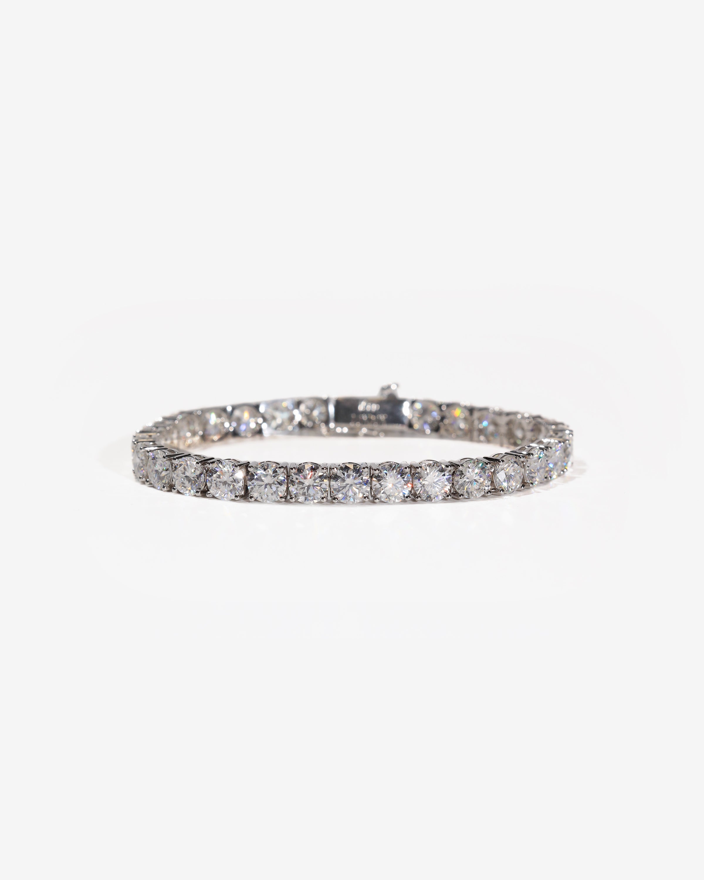 Diamond Tennis Bracelet | colour:white | Product view