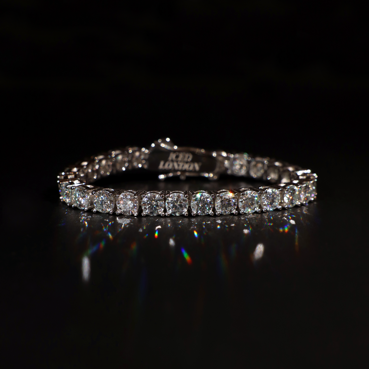 6mm Round-Cut Tennis Bracelet in White Gold