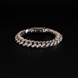Silver Cuban Bracelet, 12mm Prong Cuban Link Bracelet (Silver)