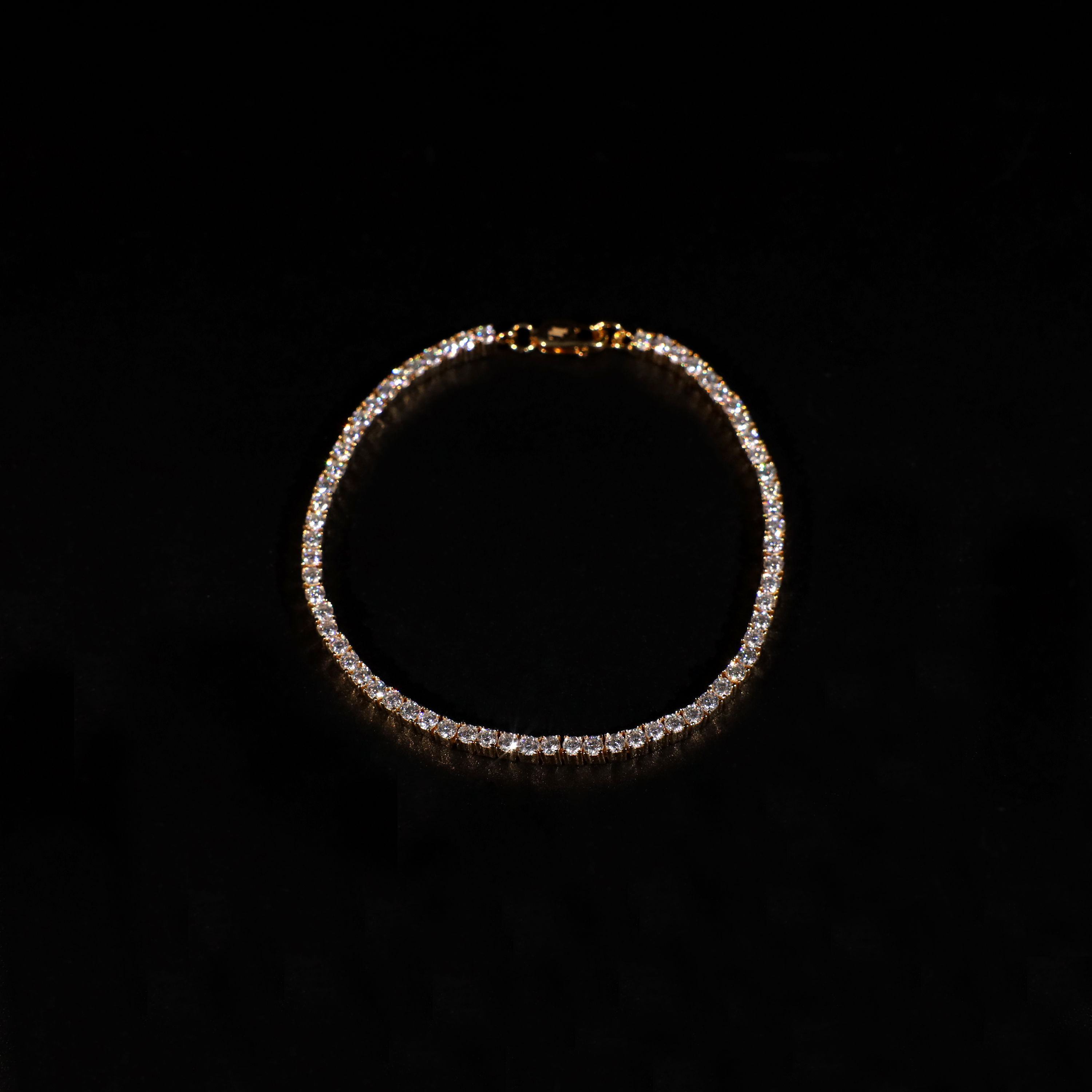 Micro Tennis Bracelet (Gold)
