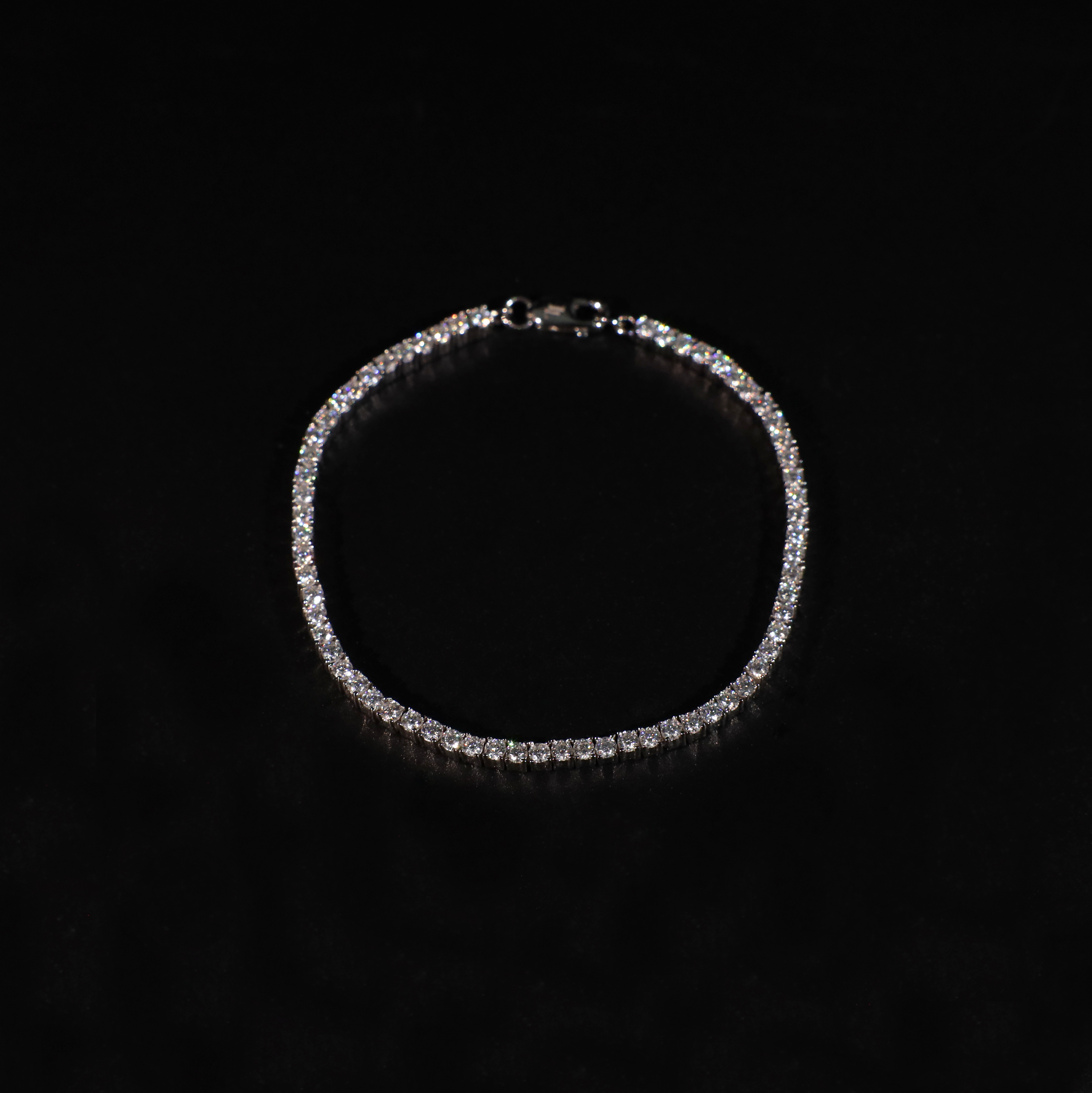 Micro Tennis Bracelet (Silver)