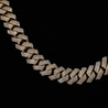 Gold Link Chain, 15mm Prong Cuban Link Chain (Gold)