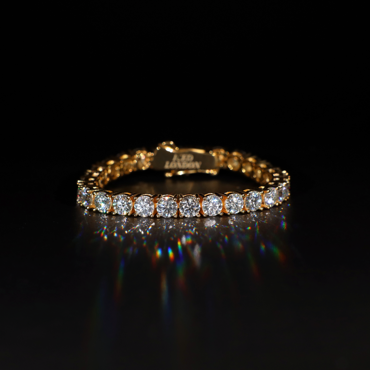 5mm Round-Cut Tennis Bracelet in Yellow Gold