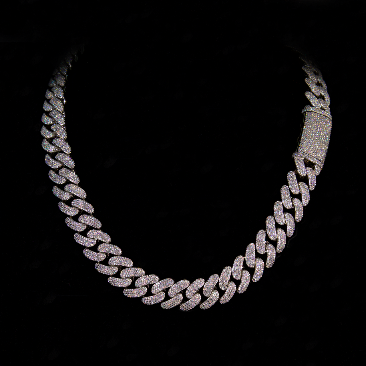 White Silver Chain, 18mm Miami Cuban Link Chain (Silver)