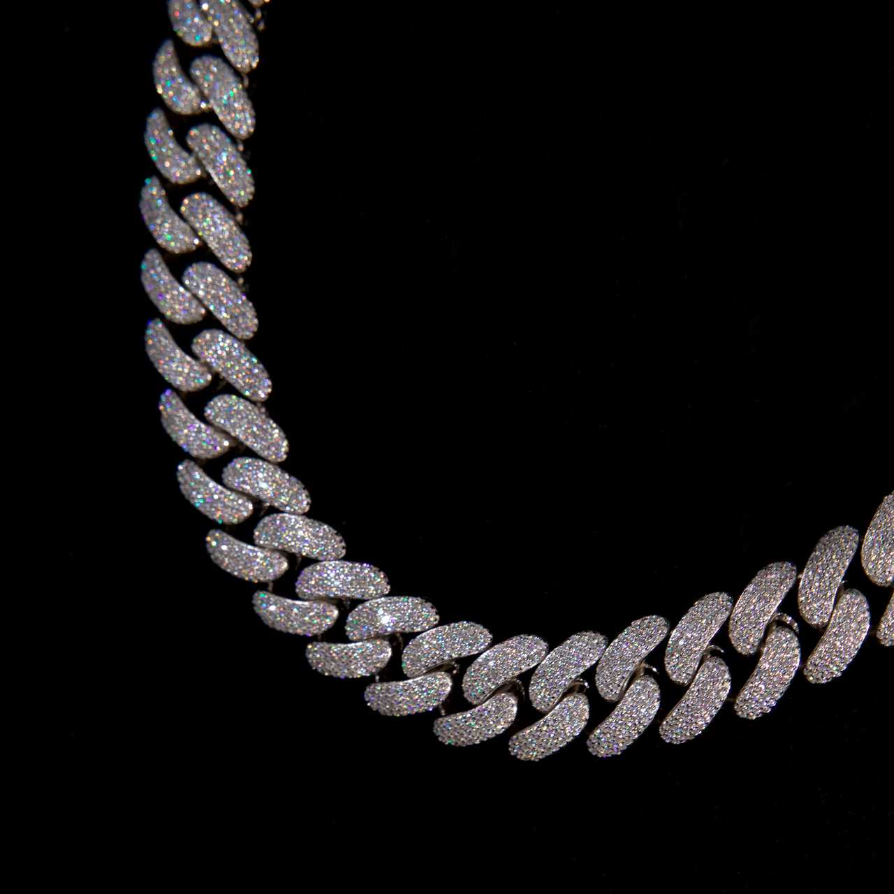 White Silver Chain, 18mm Miami Cuban Link Chain (Silver)