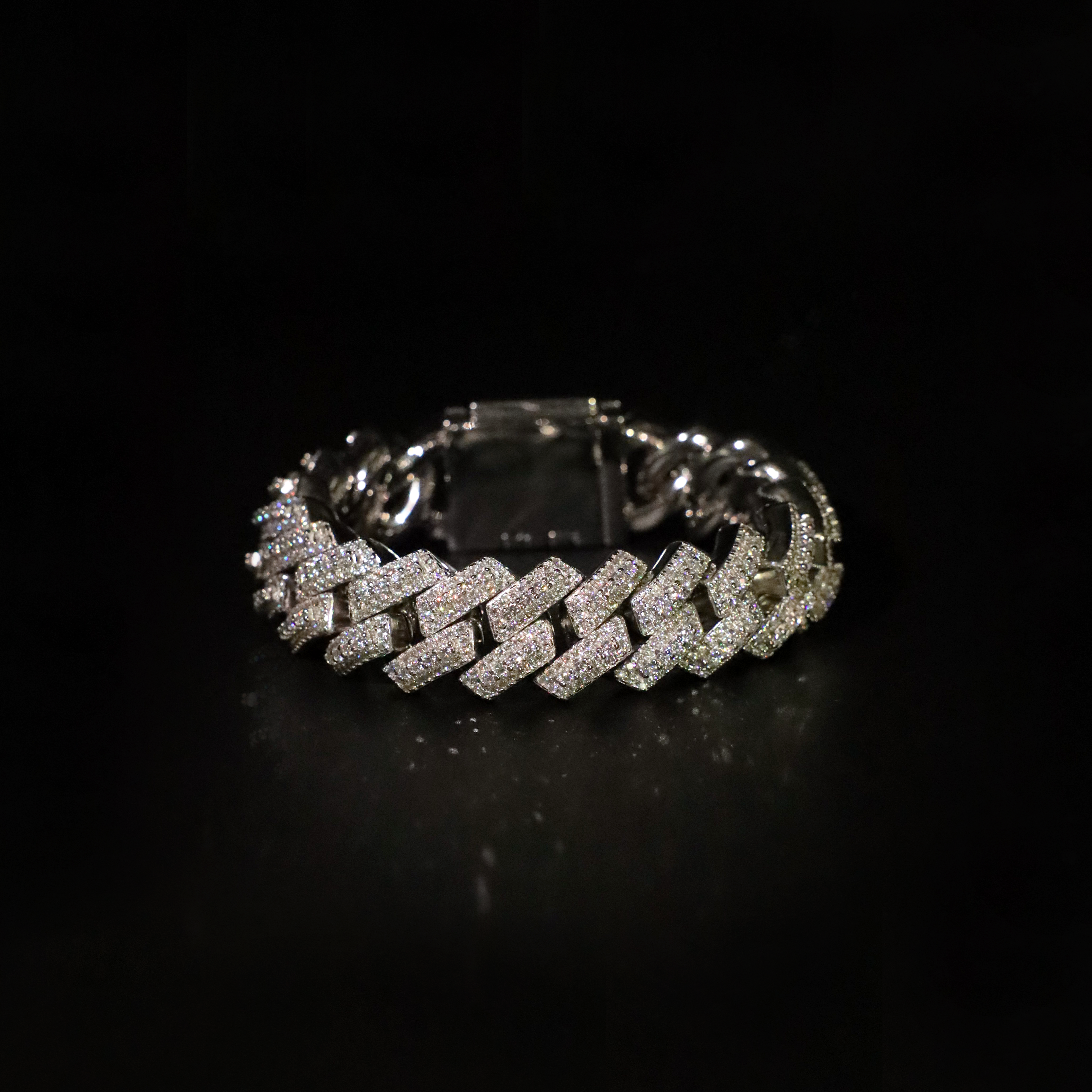 19mm Prong Cuban Link Bracelet (Silver)