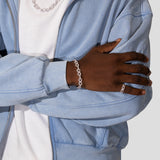 Iced Infinity Thorn Bracelet - White