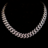 15mm Miami Cuban Link Chain (White Gold)
