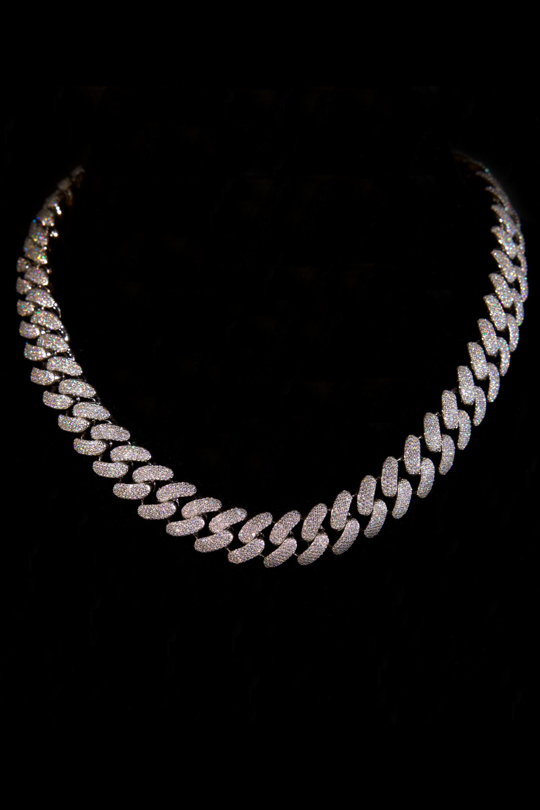 15mm Miami Cuban Link Chain (White Gold)