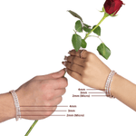 Diamond Tennis Bracelet | colour:rose | Design and styling detail