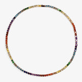 Rainbow Tennis Chain - Rose